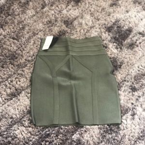 Bebe olive green mini skirt